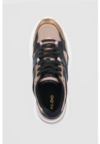 Aldo Buty kolor brązowy na platformie. Nosek buta: okrągły. Zapięcie: sznurówki. Kolor: brązowy. Materiał: guma. Obcas: na platformie #3