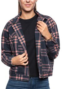 Wrangler - DAMSKA KURTKA JEANSOWA WRANGLER 80´S JACKET INDIGO CHECK W404WZ89M 112128697. Materiał: jeans