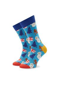 Happy-Socks - Happy Socks Zestaw 4 par wysokich skarpet unisex XHTG09-6300 Kolorowy. Materiał: materiał, bawełna. Wzór: kolorowy #6