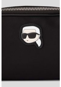 Karl Lagerfeld saszetka kolor czarny. Kolor: czarny. Materiał: materiał #2
