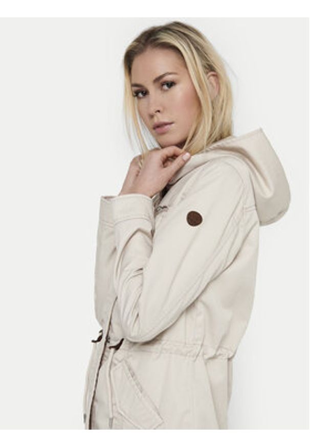 only - ONLY Parka Lorca 15216452 Beżowy Regular Fit. Kolor: beżowy. Materiał: syntetyk