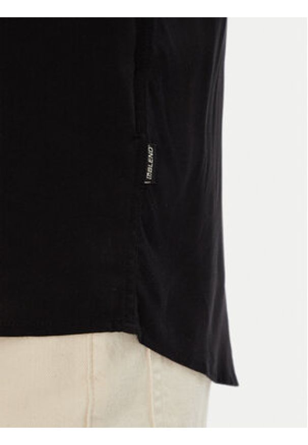 Blend Koszula 20716363 Czarny Regular Fit. Kolor: czarny. Materiał: wiskoza