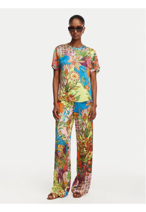 Liu Jo T-Shirt WA6512 T473A Kolorowy Regular Fit. Materiał: wiskoza. Wzór: kolorowy