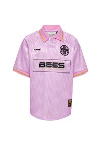 Koszulka dla dzieci Hummel Bay Loose. Typ kołnierza: polo. Kolor: różowy #1