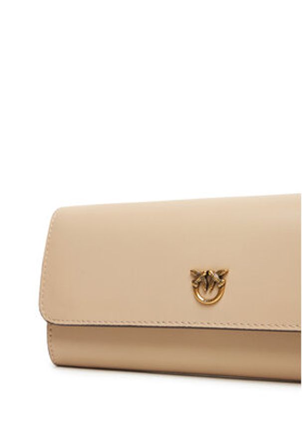 Pinko - PINKO Torebka Love Tiny Brids Wallet C AI 25-26 PCPL 103765 A0F1 Beżowy. Kolor: beżowy. Materiał: skórzane