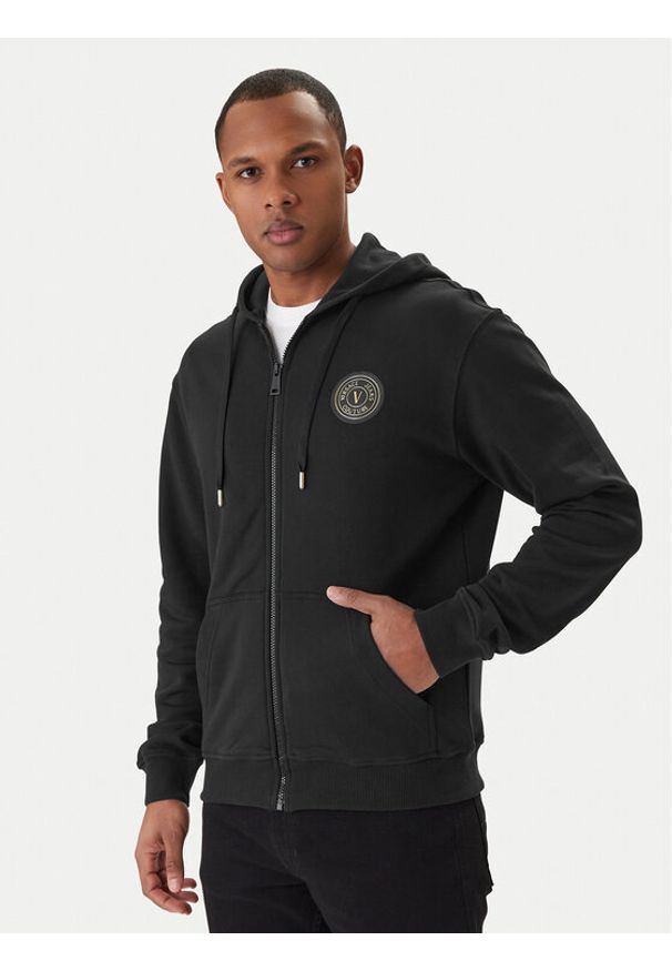 Versace Jeans Couture Bluza 80GAIT03 CF01T Czarny Regular Fit. Kolor: czarny. Materiał: bawełna