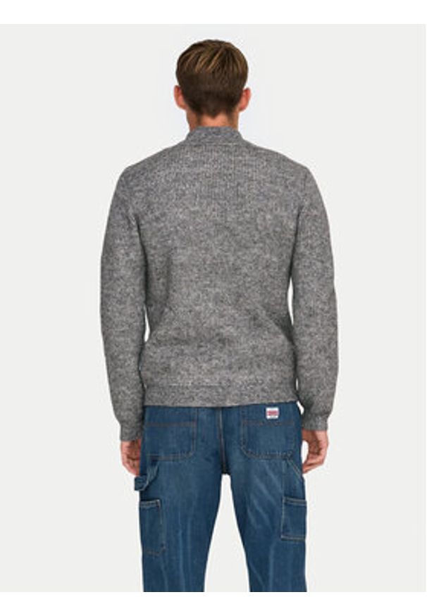 Only & Sons Sweter 22027686 Szary Regular Fit. Kolor: szary. Materiał: syntetyk