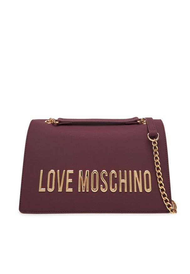 Love Moschino - LOVE MOSCHINO Torebka JC4192PP1NKD0552 Bordowy. Kolor: czerwony. Materiał: skórzane