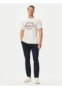 Beverly Hills Polo Club T-Shirt P-SS26M-TS1290 Biały Regular Fit. Typ kołnierza: polo. Kolor: biały. Materiał: bawełna #3