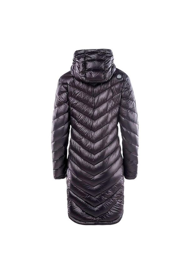 Iguana - Pikowany Płaszcz Damski Larica. Kolor: czarny. Sport: turystyka piesza