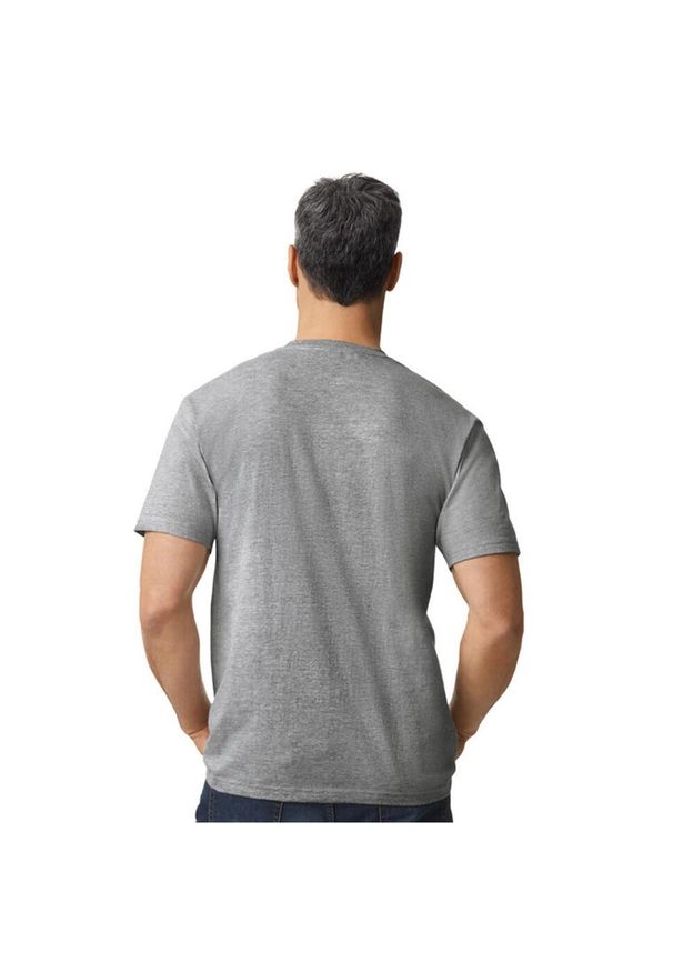 GILDAN - Koszulka Unisex Dla Dorosłych Softstyle Midweight. Kolor: szary. Materiał: poliester, bawełna. Sport: turystyka piesza