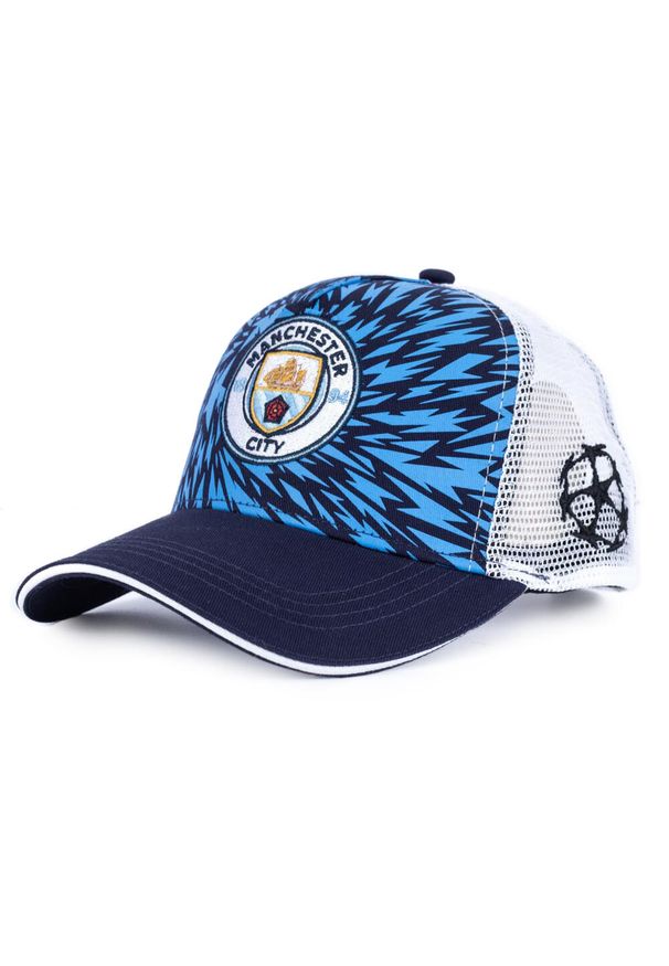 MANCHESTER CITY - Czapka Manchester City - trucker - licencjonowana Champions League. Kolor: niebieski