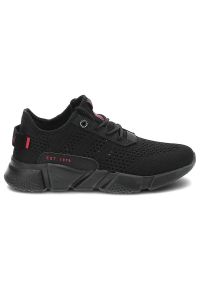 Big-Star - Czarne Sneakersy Big Star Damskie Buty Sportowe. Okazja: na co dzień. Kolor: czarny. Szerokość cholewki: normalna. Wzór: napisy. Sport: turystyka piesza