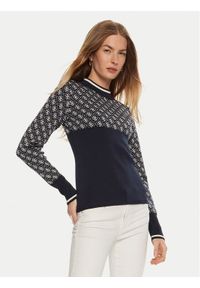 Guess Sweter W3BR81 Z37K0 Błękitny Slim Fit. Kolor: niebieski. Materiał: syntetyk