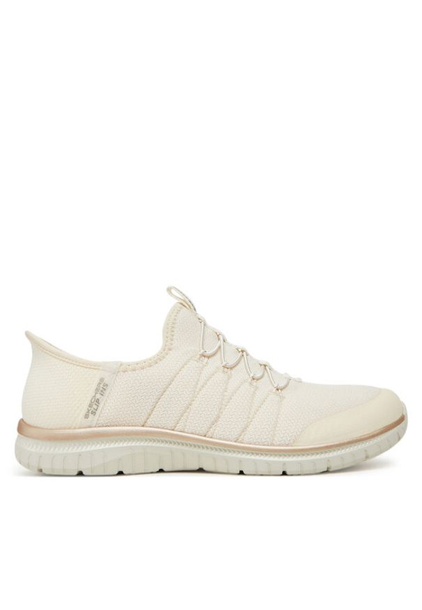 skechers - Skechers Sneakersy Virtue-Glow 104426/NTGD Beżowy. Kolor: beżowy. Materiał: materiał
