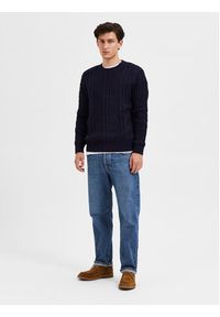 Selected Homme Sweter Henry 16086685 Granatowy Relaxed Fit. Kolor: niebieski. Materiał: syntetyk #2