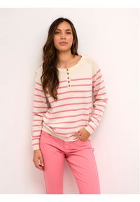 Cream Sweter Sillar 10611284 Różowy Regular Fit. Kolor: różowy. Materiał: bawełna