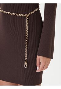MICHAEL Michael Kors Sukienka dzianinowa MF583C633D Brązowy Slim Fit. Kolor: brązowy. Materiał: wiskoza #5