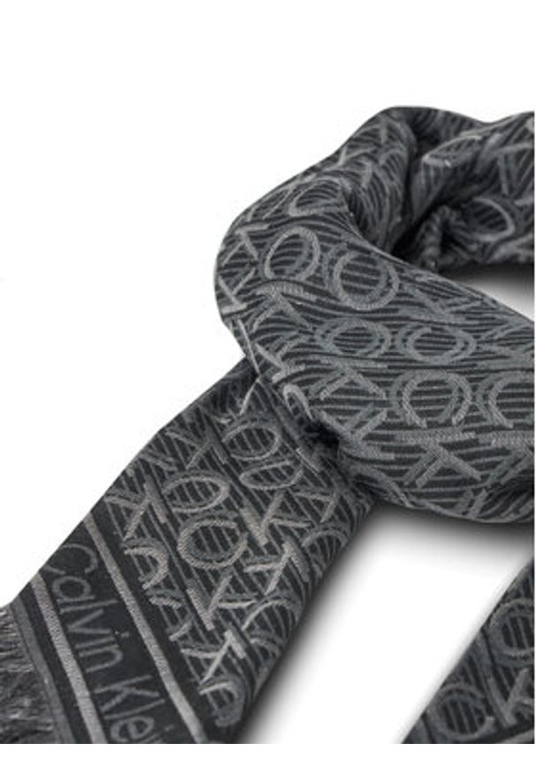 Calvin Klein Chusta Aop Monogram Jacquard LV04F8054G Czarny. Kolor: czarny. Materiał: materiał