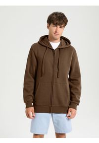 Sinsay - Bluza z kapturem - czerwony. Typ kołnierza: kaptur. Kolor: czerwony