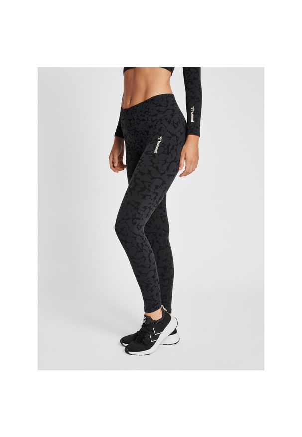 Damskie bezszwowe legginsy mid-rise Hummel Mt Pi. Kolor: czarny. Sport: joga i pilates