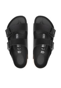 Birkenstock Klapki Arizona 1019098 Czarny. Kolor: czarny. Materiał: skóra