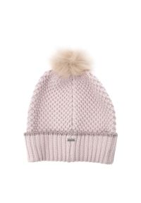 Różowa Ciepła Damska Czapka Anekke. Kolor: różowy. Materiał: materiał. Wzór: haft. Sezon: zima. Styl: elegancki #2