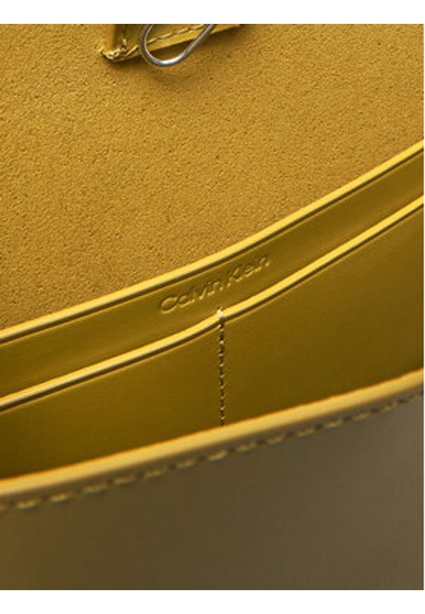 Calvin Klein Torebka Line Ns Crossbody Lth Bag LV04F3005G Zielony. Kolor: zielony. Materiał: skórzane