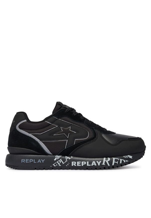 Replay - REPLAY Sneakersy GMS9I .000.C0008L Czarny. Kolor: czarny. Materiał: skóra