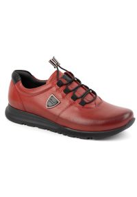 Kampol - Buty męskie skórzane KAMPOL 25/39 czerwone. Okazja: na co dzień. Kolor: czerwony. Materiał: skóra #2