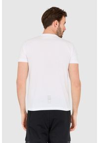 EA7 Emporio Armani - EA7 Biały t-shirt męski z małym szarym logo. Kolor: biały #6