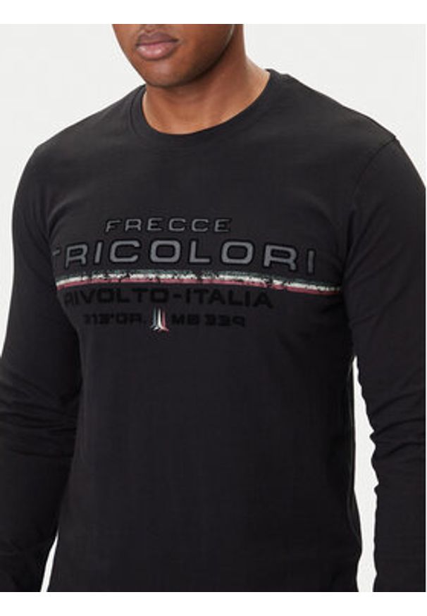 Aeronautica Militare Longsleeve 252TS2474UJ00641 Czarny Regular Fit. Kolor: czarny. Materiał: bawełna. Długość rękawa: długi rękaw
