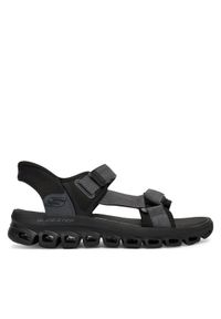 skechers - Skechers Sandały Glide Step Sandal 233382/BBK Czarny. Kolor: czarny. Materiał: materiał #1
