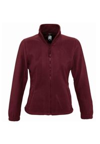 SOL'S - Damski Polar North Bluza Polarowa Na Zamek. Kolor: czerwony, brązowy, wielokolorowy. Materiał: polar. Sezon: zima. Styl: sportowy