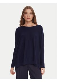 Kontatto Sweter 3M0802C Granatowy Relaxed Fit. Kolor: niebieski. Materiał: wiskoza, syntetyk #1