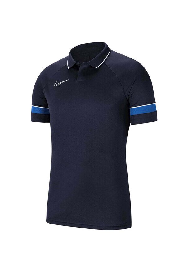 Koszulka sportowa męska Nike DF Academy 21 Polo. Typ kołnierza: polo. Kolor: niebieski