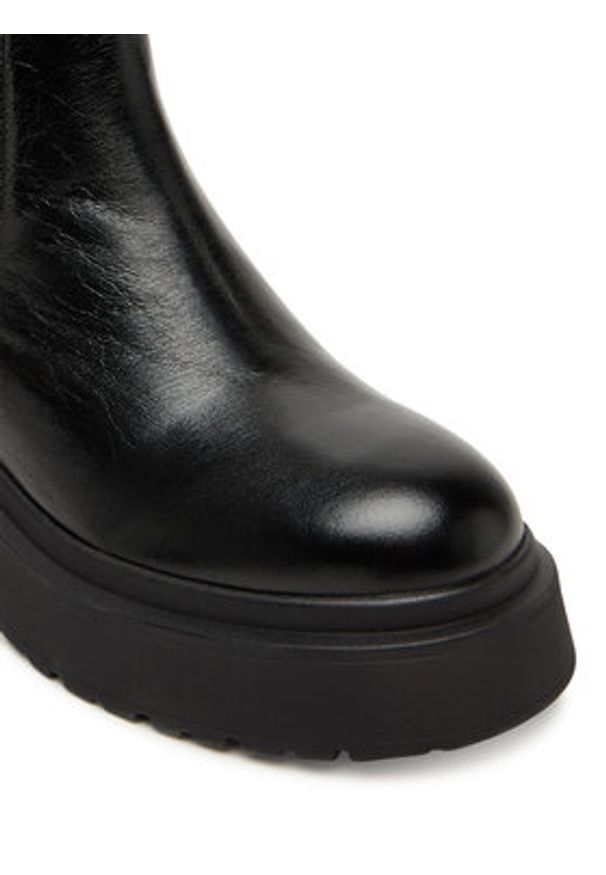 Tommy Jeans Sztyblety Tjw Chunky Shiny EN0EN02888 Czarny. Kolor: czarny. Materiał: skóra