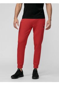 4f - Spodnie dresowe joggery męskie. Kolor: czerwony. Materiał: dresówka #2