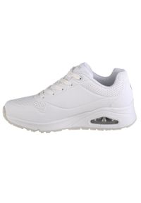 skechers - Buty Skechers Uno-Stand On Air, Kobiety. Kolor: biały. Materiał: guma, materiał, syntetyk, poliester