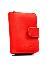 4U CAVALDI - Czerwony portfel damski ze skóry ekologicznej zamykany na zatrzask i suwak 4U Cavaldi K-030B-BL. Kolor: czerwony. Materiał: skóra ekologiczna #1