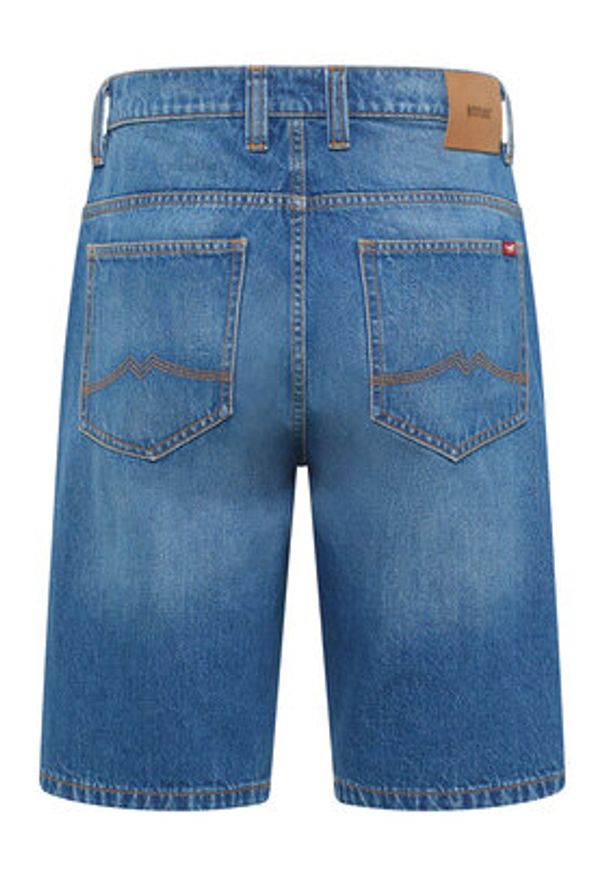 Mustang Szorty jeansowe Jackson 1016457 Niebieski Straight Fit. Kolor: niebieski. Materiał: bawełna