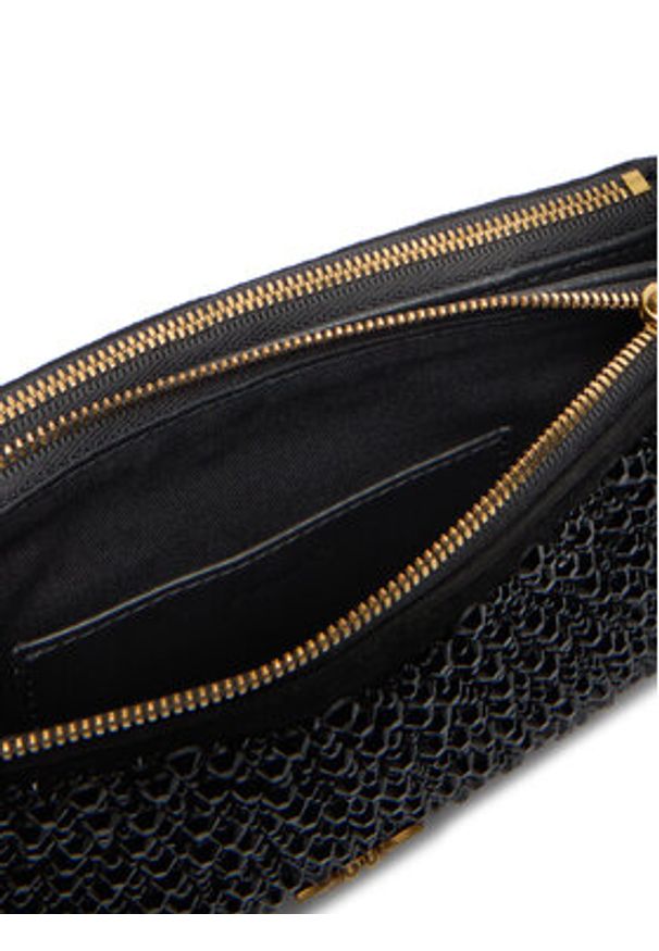 Pinko - PINKO Torebka Double Mini Pelle Ai 25-26 PLTT 105359 A2WF Czarny. Kolor: czarny. Materiał: skórzane