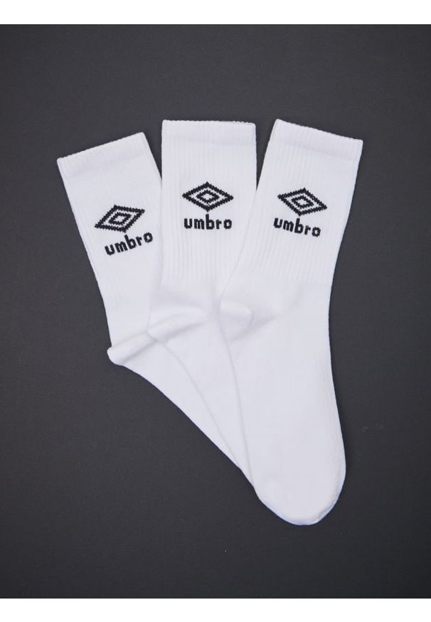 Sinsay - Skarpetki 3 pack Umbro - biały. Kolor: biały. Wzór: nadruk