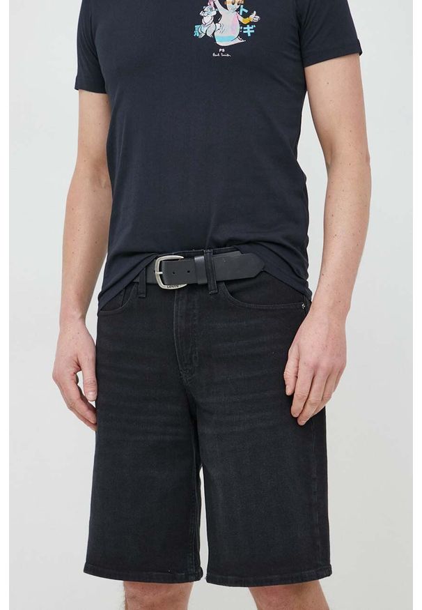 Calvin Klein szorty jeansowe męskie kolor czarny. Kolor: czarny. Materiał: jeans