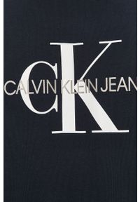 Calvin Klein Jeans - Bluza. Okazja: na co dzień. Typ kołnierza: bez kaptura. Kolor: niebieski. Materiał: bawełna, dzianina. Wzór: nadruk. Styl: casual #2