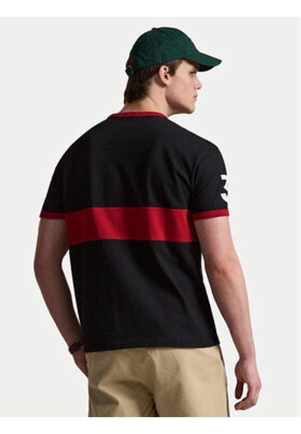 Polo Ralph Lauren T-Shirt 710B14218001 Czarny Regular Fit. Typ kołnierza: polo. Kolor: czarny. Materiał: bawełna