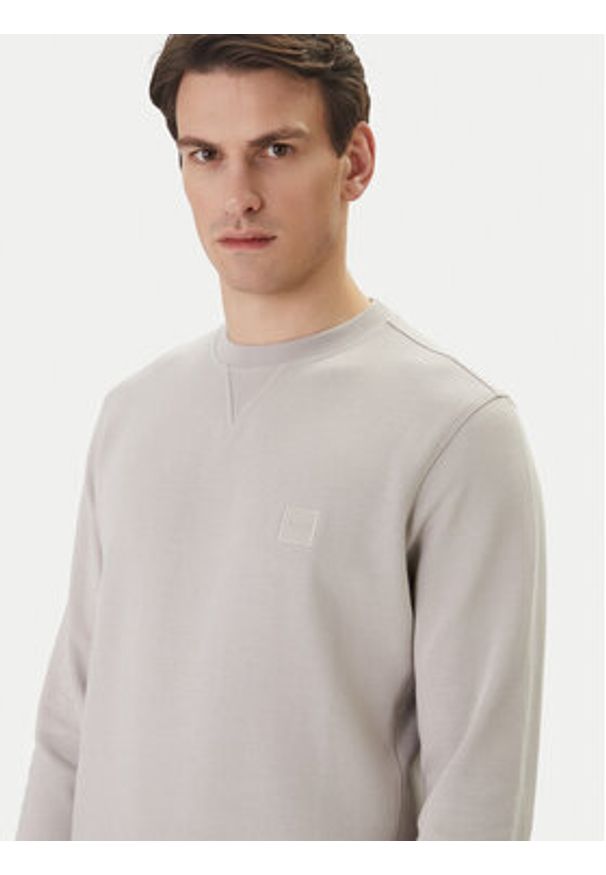 BOSS Bluza Westart 50509323 Beżowy Relaxed Fit. Kolor: beżowy. Materiał: bawełna