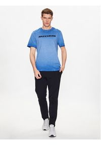 skechers - Skechers T-Shirt Breakers M02TS76 Niebieski Regular Fit. Kolor: niebieski. Materiał: bawełna