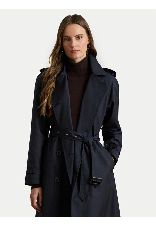 Lauren Ralph Lauren - LAUREN RALPH LAUREN Trencz 297951259004 Granatowy Straight Fit. Kolor: niebieski. Materiał: bawełna