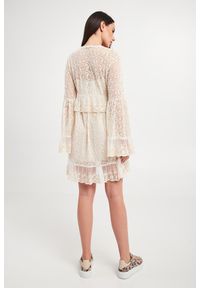 Pinko - Sukienka Anguillara PINKO. Materiał: tkanina, koronka. Wzór: ażurowy, haft, aplikacja. Długość: mini #5